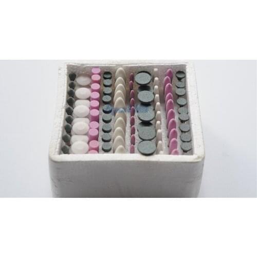 100 Pcs Dental Lab Mixed Gravel Ceramic Thick Mounted Point Burs Polisher 2.35mm