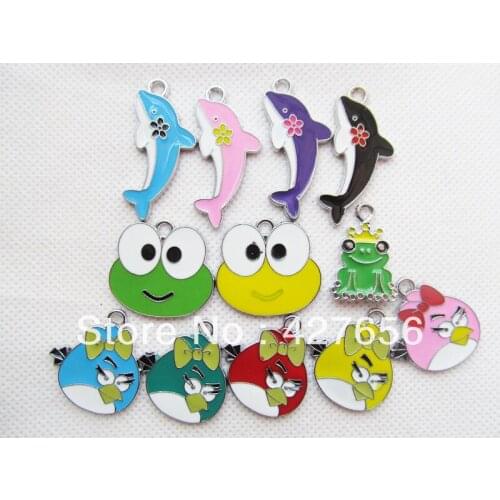 12pcs mixed animal enamal pendant charm/finding M0010