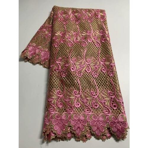 2021 Latest Nigerian French Swiss Voile Lace Fabric For Party African Guipure Net Lace Fabric Water Soluble Lace Fabric 5Yards