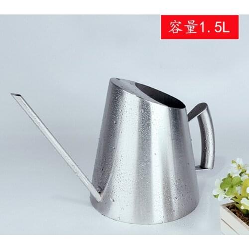 400/1000/1500ml Metal Water Can Stainless Steel Watering Can Brushed Garden Planting Sprinkler Pot Plant Flowers Gardening Tools