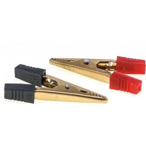 6/12 pcs 50MM high quality gold copper thick alligator clip test metal alligator clip electric clamp test probe table