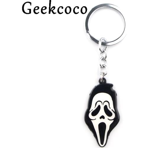 Ghost mask punk horror Key Buckle Fashion Famous Keychain Handmade Car Keychain Man Woman Bag Charm Pendant Accessories J0423