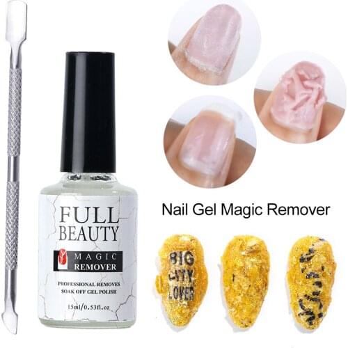 15ml Fast Burst Magic Remover For Gel Nail Polish Nail Degreaser Clearner Liquid Permanent Enamel Remover Manicure Tools PP1038