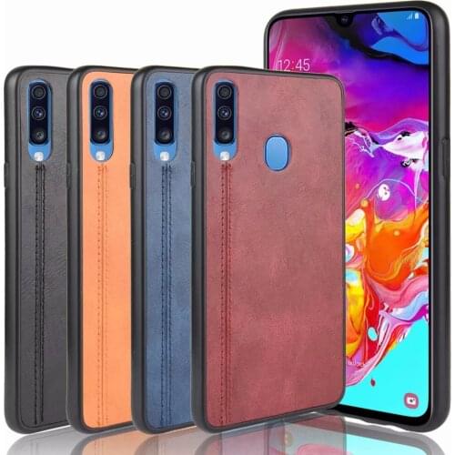 For Samsung Galaxy AA10 A20 A30 A40 Case Hard PC PU Leather Hard Plastic Phone Case For Samsung Galaxy A50 A10S Case Back Cover