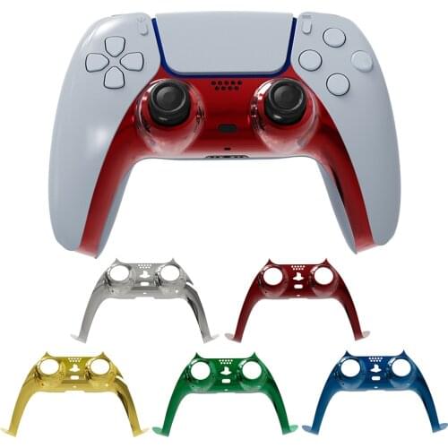 Controller Handle Front Middle Housing Shell for Sony PS5 Gamepad Decorative Strip Skin Case Cover Face-plate Replacement