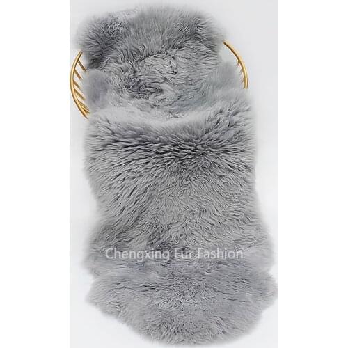 CX-D-112C 70x180cm Australian Sheepskin Hairy Carpet for Living Room Bedroom Rugs Skin Fur Plain Fluffy Area Rugs Fur Mat