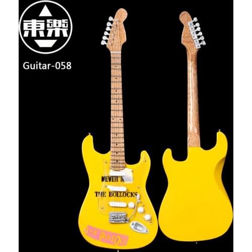 Wooden Handcrafted Miniature Guitar Model guitar-058 Guitar Display with Case and Stand (Not Actual Guitar! for Display Only!)