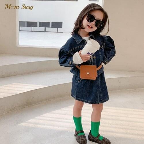 Baby Girl Jean Clothes Set Cotton Infant Toddler Child Jacket+Denim Skirt 2PCS Spring Autumn Long Sleeve Clothing sets Outfit