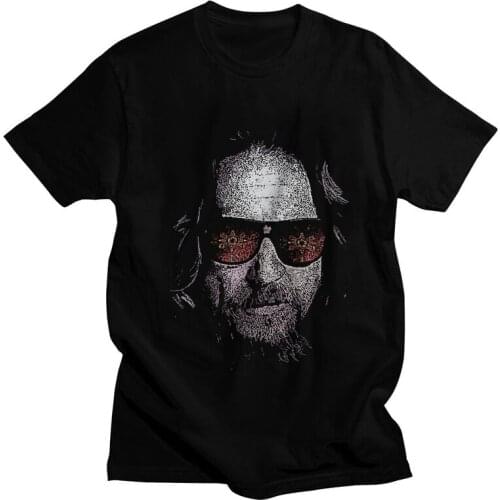 Cool The Big Lebowskie T Shirt T Shirt Men Short Sleeve Cotton T-shirt Pixel The Dude Tee Tops Graphic Tshirt Gift Idea