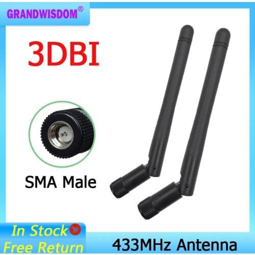 433MHz lora Antenna 3dbi SMA Male Connector folding 433 mhz antena waterproof directional antenne wireless Receiver for Lorawan