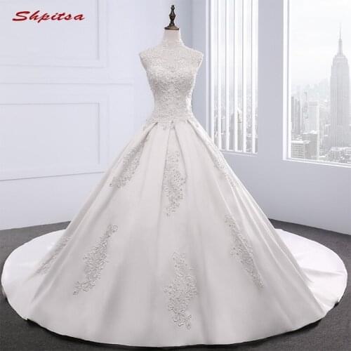 Lace Wedding Dresses 2017 Ball Gown High Neck Beaded Country Western Weddingdress China Bridal Gowns Weding Weeding Dress