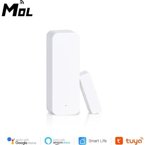 MOL DIY Tuya WIFI Door sensor Window Contact Open Close tuya WiFi APP Remote Control Compatible With Alexa Google Home Assistant