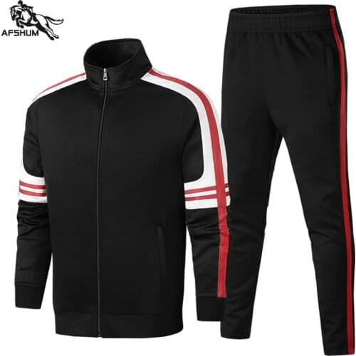 Tracksuit men Set L-4XL 5XL Mens 2 pieces Sets Spring Autumn New youth casual Clothing Fitness Tracksuits Splicing Set 21668