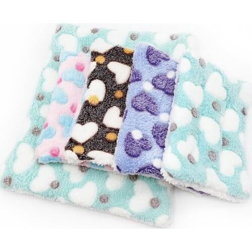 Soft Fleece For Hamster Mat Small Animals Cat Bed Pet Hedgehog Squirrel Warm Blanket Guinea Pig Sleeping Bed Hamster Accessories