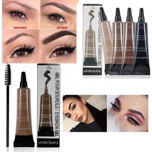 Natural Eyebrow Dye Cream Eyebrow Fast-Shaping Waterproof Long-Lasting Quick-dry Brows Enhancer Balm With Brush Makeup Cosmetics