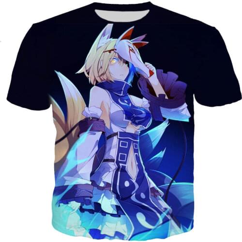 New Cool T Shirt Men/women Game Azur Lane 3D Printed T-shirts Short Sleeve Harajuku Style Tshirt Streetwear Tops