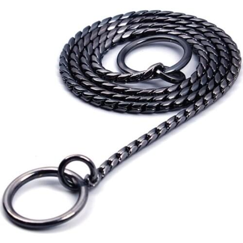 Dog Snake P Chain Training Choke Collars Solid Copper Choke P Snake Chain Slip & Martingale Collar for Small Medium Large Dogs