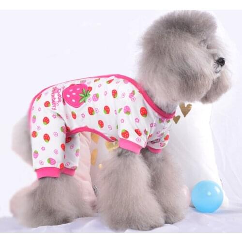 Pure Cotton Dog Pajamas Jumpsuit Small Dog Clothes Pet Clothing Pyjama Pijama Perro Chihuahua Yorkie Puppy Costume Apparel