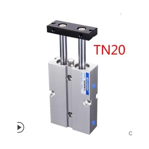 TN Type Pneumatic Cylinder 20mm Bore 10/15/20/25/30/35/40/45/50/60/70/75/80/90/100/125/150mm Stroke Double Rod Air Cylinder