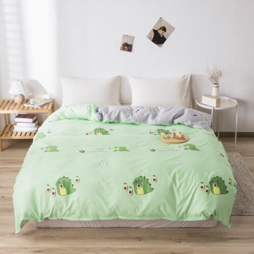 Green Small Dinosaur Printed Duvet Cover Quilt Cover Comforter Case Single Double 150x200cm 180x220cm 200x230cm 220x240cm Size