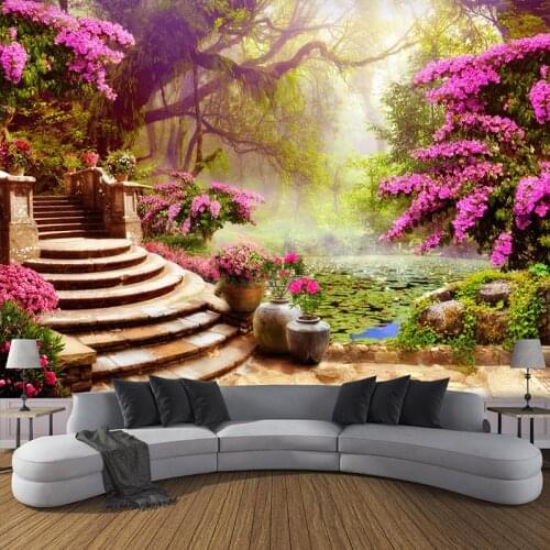 Custom 3D Photo Wallpaper Garden Forest Landscape Large Murals European Style Living Room Sofa Bedroom Wall Art Mural Wall Paper