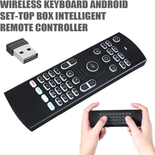 Mini Wireless Keyboard Remote Control for Android KODI TV Box PC Accessories Portable LED Backlit IR Extender Remote Control
