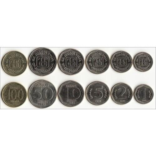 Yugoslavia 6 pieces 1 Set Europe coins New original coin UNC Commemorative edition 100% real EU