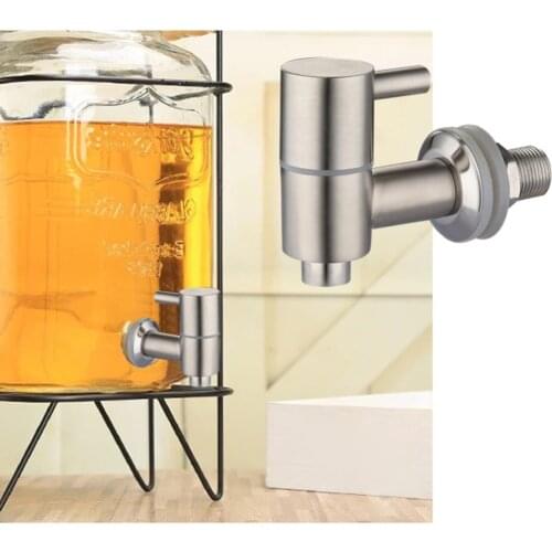 1Pcs 8.5cm Beverage Dispenser Water Mixer Tap Faucet Stainless Steel Juice Wine Beer Barrel Beverage Dispenser Bar Accessories