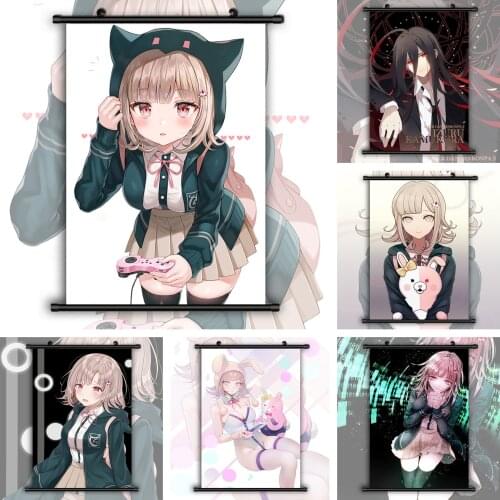 Danganronpa Kamukura Izuru x Nanami ChiaKi Anime manga wall Poster Scroll