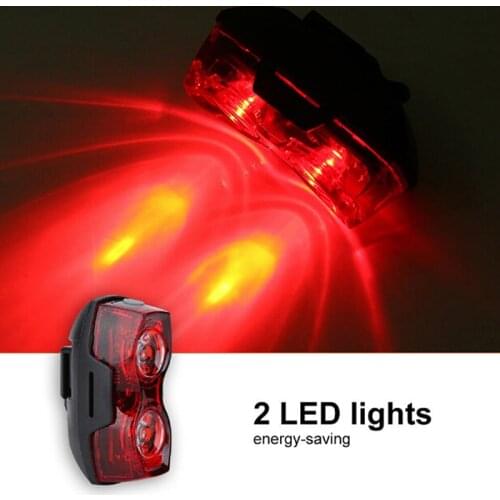 2LED Bright Bicycle Bike Safe Rear Tail Flashing Back Light Warning Lamp
