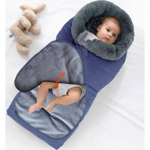 Winter Baby Sleeping Bag Infant Envelope For Stroller Footmuff Warm Sleepsack Pram Windproof Newborn Anti-kick Cotton Blanket