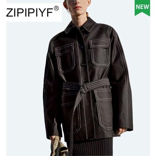 Женские черные куртки ZIPIPIYF China At AliExpress