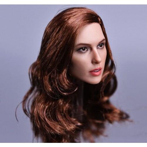 1/6 JXtoys JX-09 Gal Gadot Head Sculpt Model Female Long Hair Head Carving for 12'' Soldier Action Figure Doll