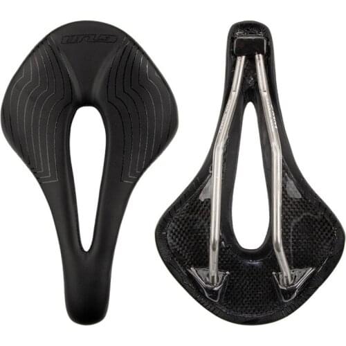 1 Pc Bicycle MTB Saddle Cushion Cycling Seat Hollow Microfiber Leather Comfortable Titanium Bow Carbon Fiber Bycycle Seat