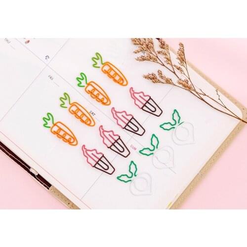 10pcs/lot Mini Kawaii Cartoon Metal Bookmarks for Books Action Paper Clips for School Office Accessories Page Holder Gift