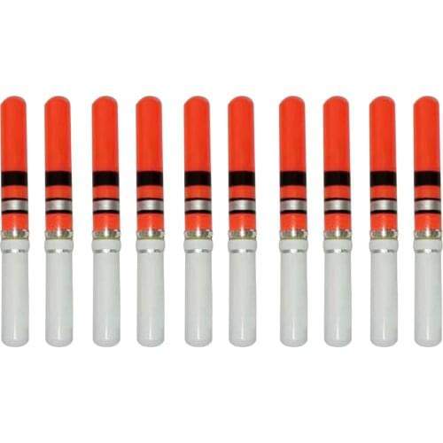 10pcs/pack Outdoor CR322 Battery Operated Glowing Night Fishing Float Tail Sports Light Stick Bright Visual Assistant Luminous