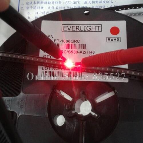 100pcs/lot 3216 1206 red SMD lamp beads 150-180mcd ultra bright LED light emitting diode leds highlight