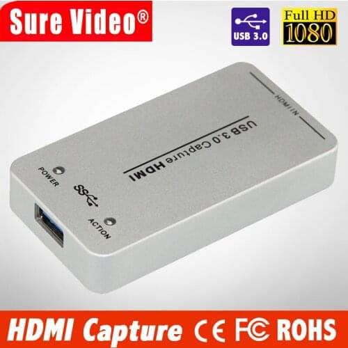 1080P 60fps UVC Free Driver HDMI Video Capture Card / Grabber USB Support USB3.0 / USB2.0 Capture HDMI For Linux, Windows, OS X