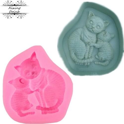 3D cat silicone mold chocolate cake decoration Tool kitchen pastry tool candy baking mold