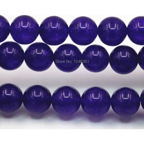 4 6 8 10 12 14mm Chalcedony Ornaments Mauve Natural Stone DIY Loose Round Beads 15inch Women Girls Gifts Jewelry Making Design