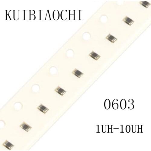 50pcs/lot 0603 SMD Inductor 1uH 1.2uH 1.5uH 1.8uH 2.2uH 2.7uH 3.3uH 3.9uH 4.7uH 5.6uH 6.8uH 8.2uH 10uH