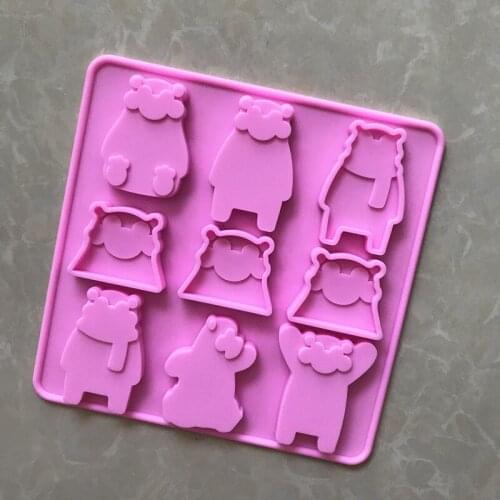 9 Even Expression Big White Bear Chocolate Mold Cookie Thin Mold Xg216