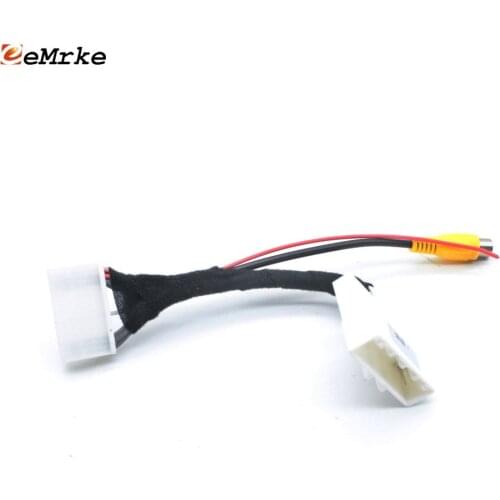 EEMRKE Car Camera Adapter Connector Wire for Nissan Kicks 2016 2017 2018 5-inch 7-inch Original Screen Video Input RCA Cable