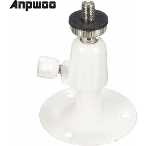 ANPWOO 1 Pcs 90 degree Metal Wall Mount Rotating Ceiling Bracket Stand Holder For CCTV Surveillance Security Camera White