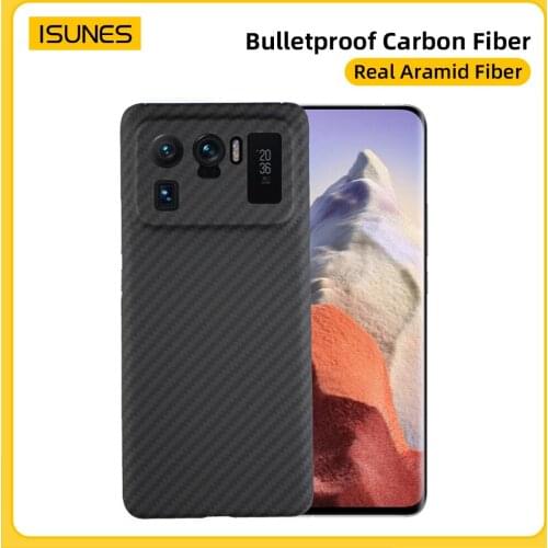 Pure Carbon Fiber Aramid For xiaomi Mi 11 Ultra Case Ultra Thin Lens Protection Ultra-light Luxury Business High-end Phone Cover