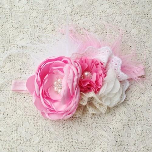 Free Shipping Big Burned Flower Girl Headband Kids Hair Accessories
