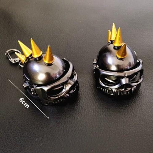 2PCS/Set Game PUBG Keychain Cosplay Accessories Armor Level 3 Helmet Keychain Alloy Props Pendant For PUBG Fans Holder Toy Gifts