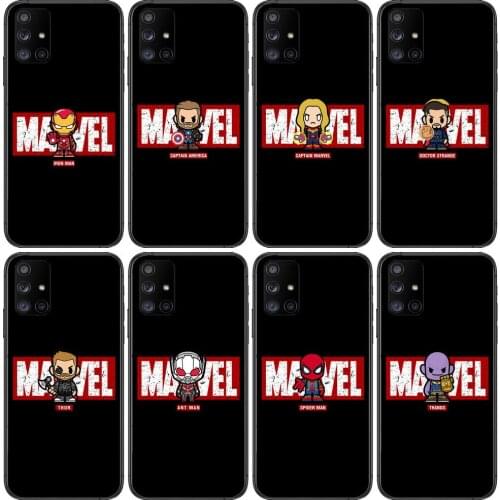 Version Marvel Phone Case Hull For Samsung Galaxy A50 A51 A20 A71 A70 A40 A30 A31 A80 E 5G S Black Shell Art Cell Cove
