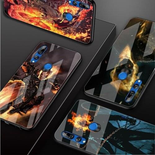 Ghost Rider Tempered Glass Phone Case For Huawei Honor 8X 9 10 20 30 lite PRO 10i 20i
