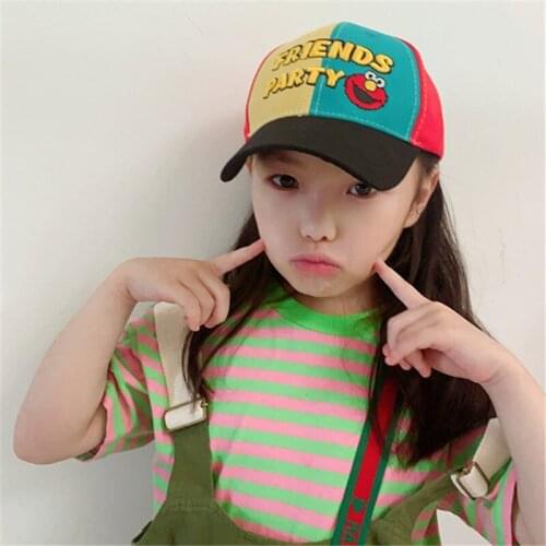 Children Baby hat spring and autumn sunshade cap thin boys Sesame Street baseball cap girls peaked cap summer cool
